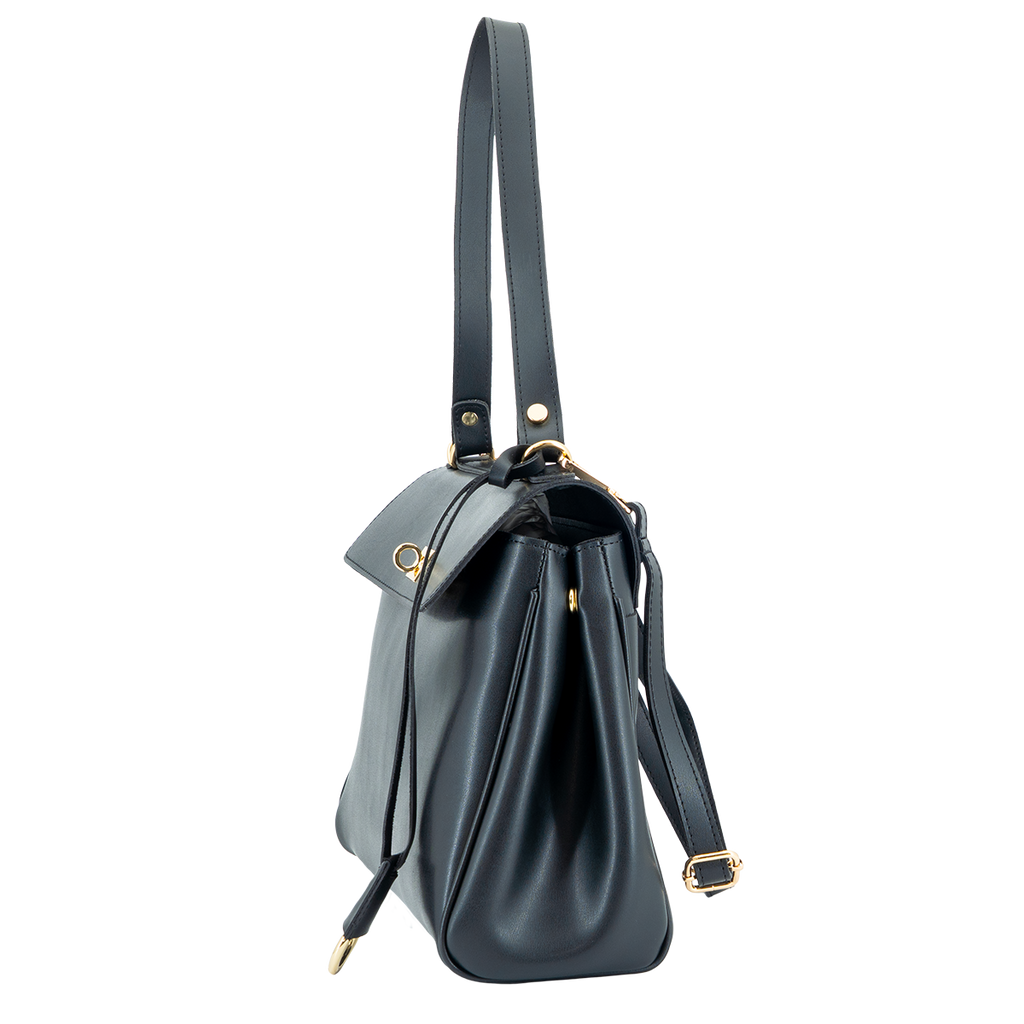 Elora – Structured Vegan Leather Satchel
