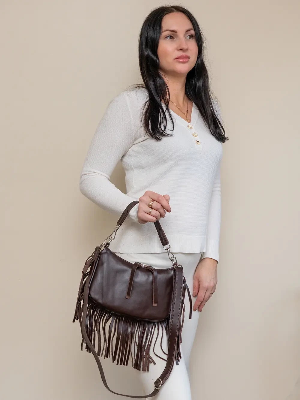 Dakota – Leather Fringe Crossbody Bag