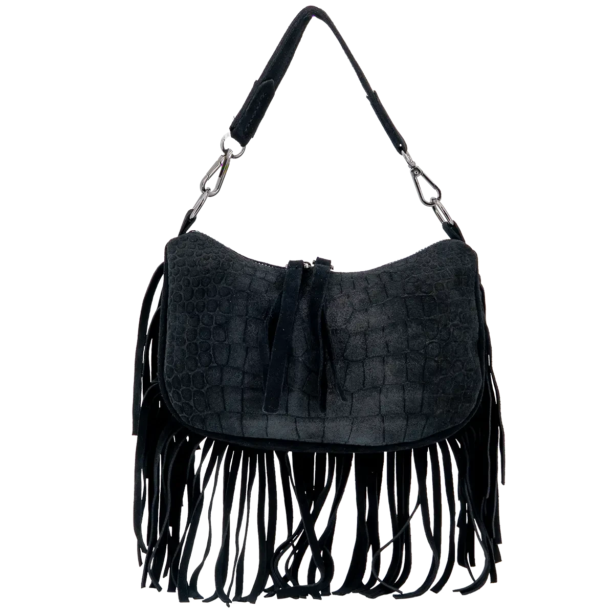 Dakota Suede Fringe Crossbody Bag