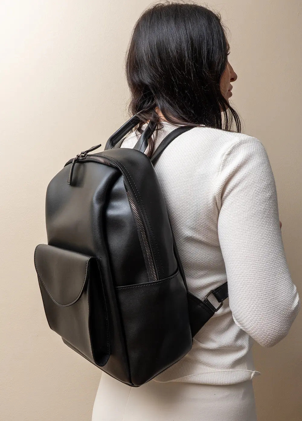 Vegan Leather Backpack Lyuba – Large Everyday Bag